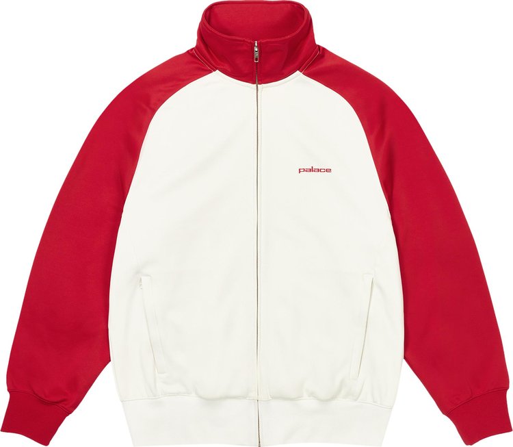 Palace Polyknit Track Jacket Truest RedSoft White