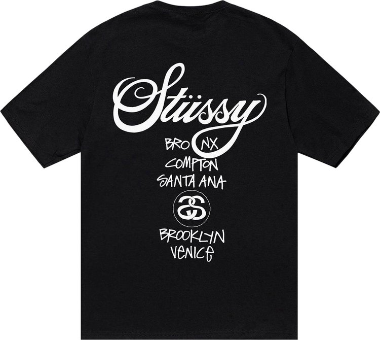 Stussy World Tour Tee Black