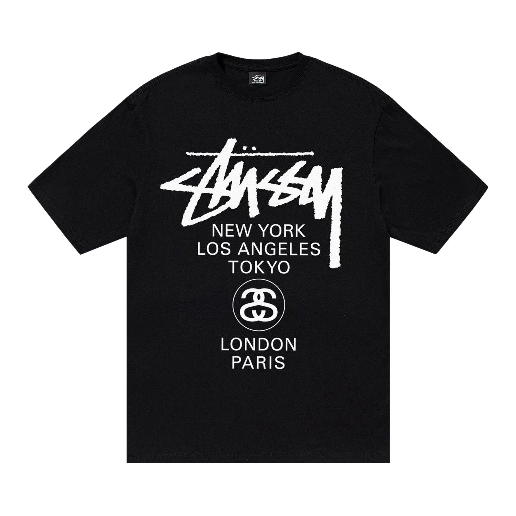 Buy Stussy World Tour Tee 'Black' - 3903860 BLAC | GOAT