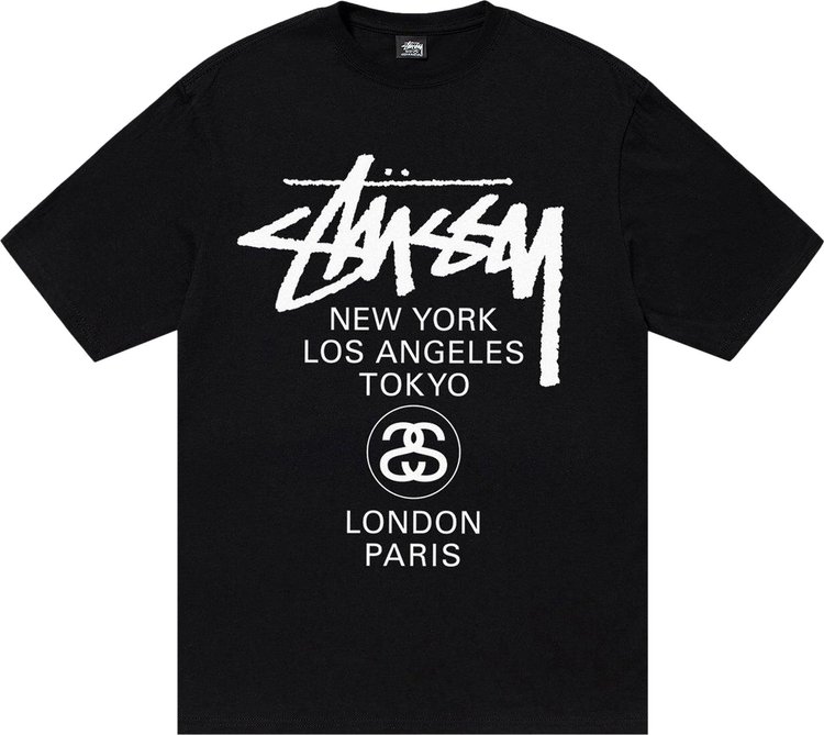 Stussy World Tour Tee Black