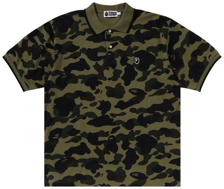 BAPE 1st Camo One Point Polo Green