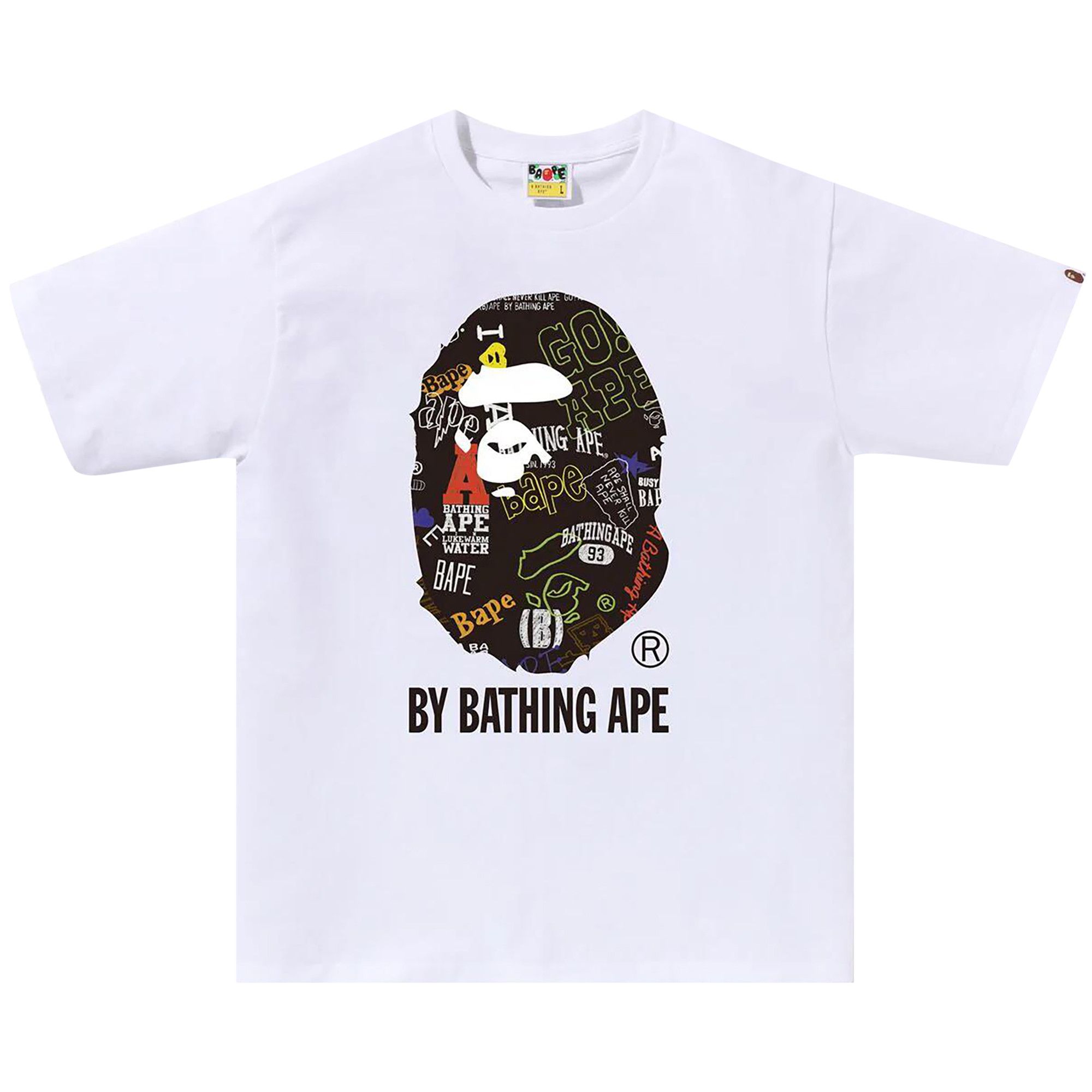 Buy BAPE Hand Draw Pattern By Bathing Ape Tee White 1K30 110 310 WHITE GOAT