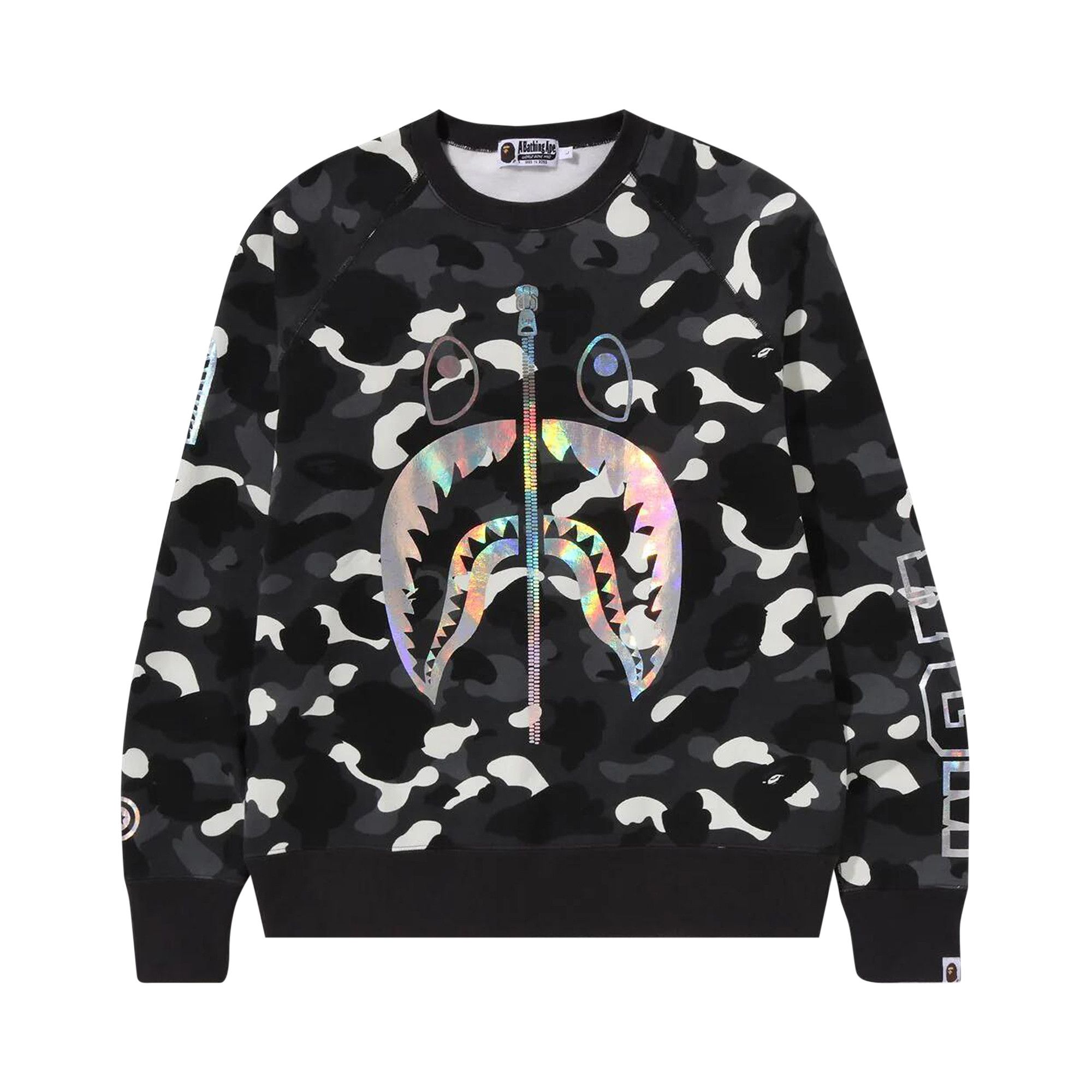 Bape shark crewneck black discount