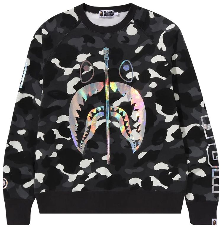 BAPE City Camo Shark Crewneck Black