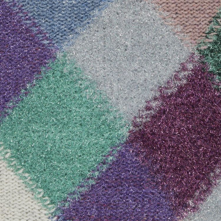 ERL Argyle Glitter Boxy Vest Multicolor