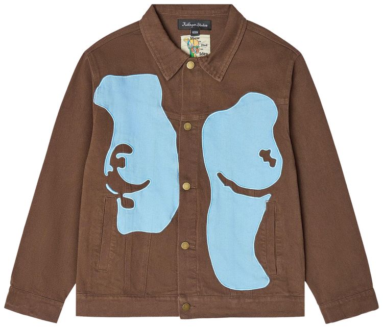 KidSuper Women Body Denim Jacket Brown