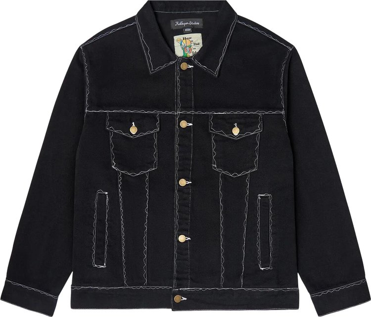 KidSuper Messy Stitched Work Jacket Black