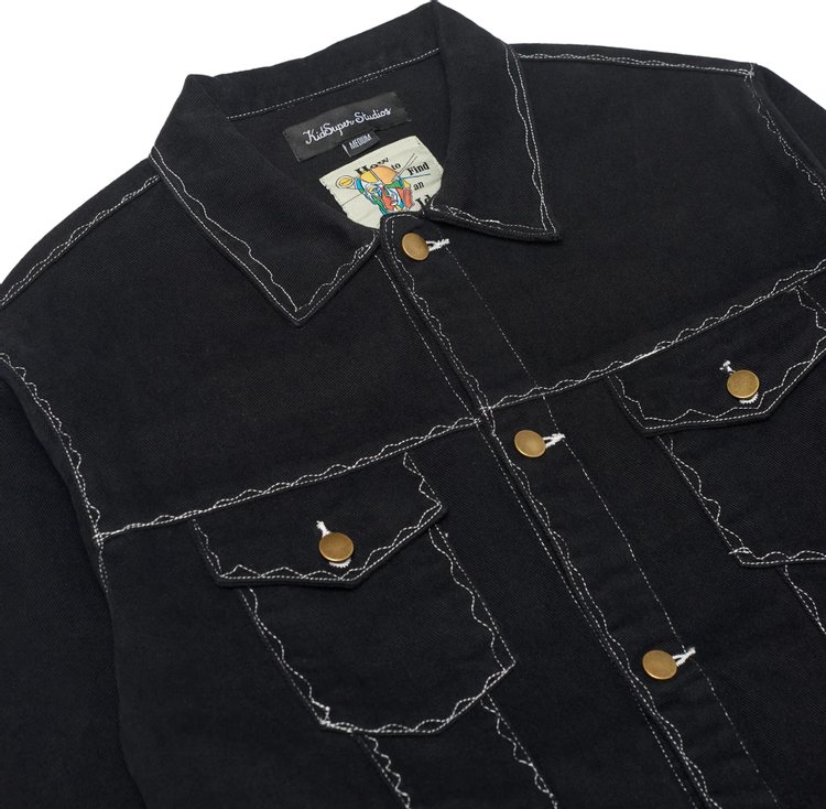 KidSuper Messy Stitched Work Jacket Black