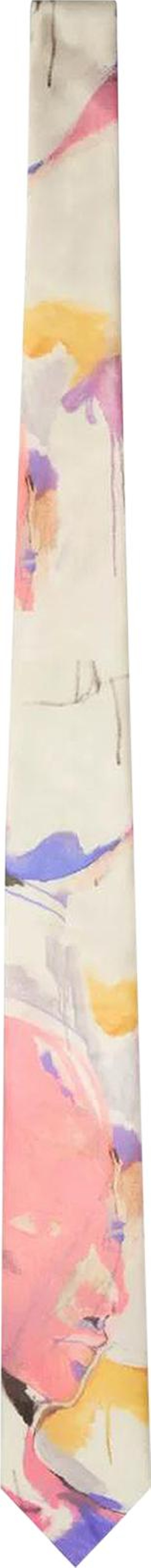 KidSuper Painted Printed Silk Tie 'Multicolor'