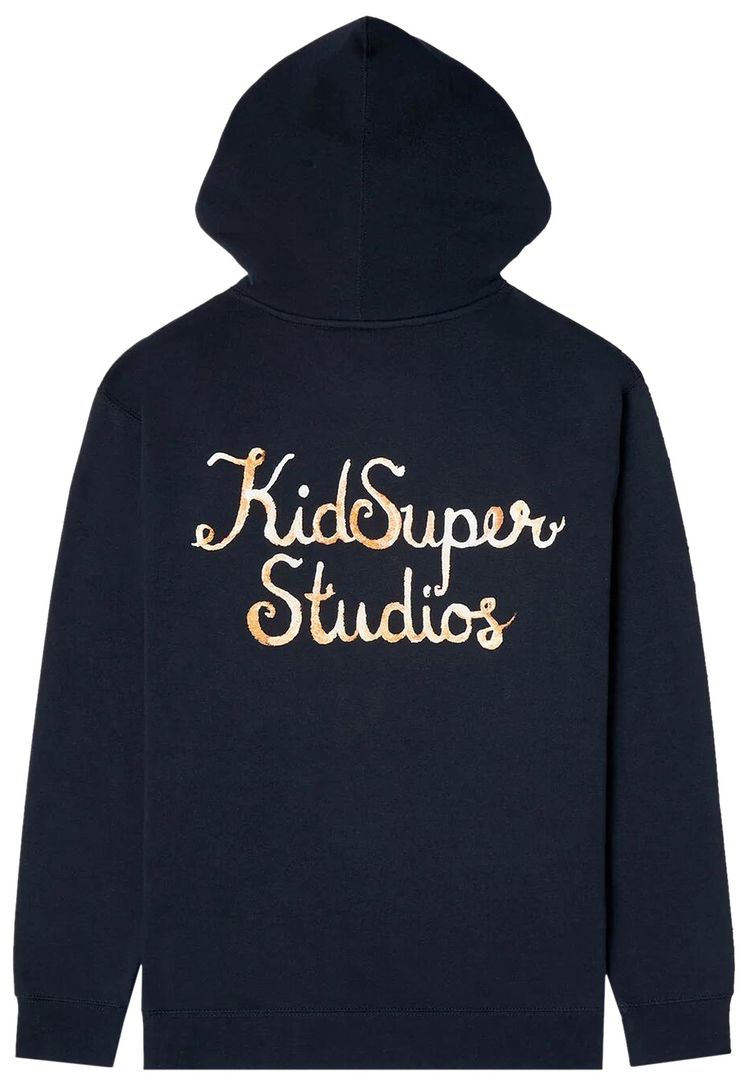 KidSuper Script Logo Hoodie Blue