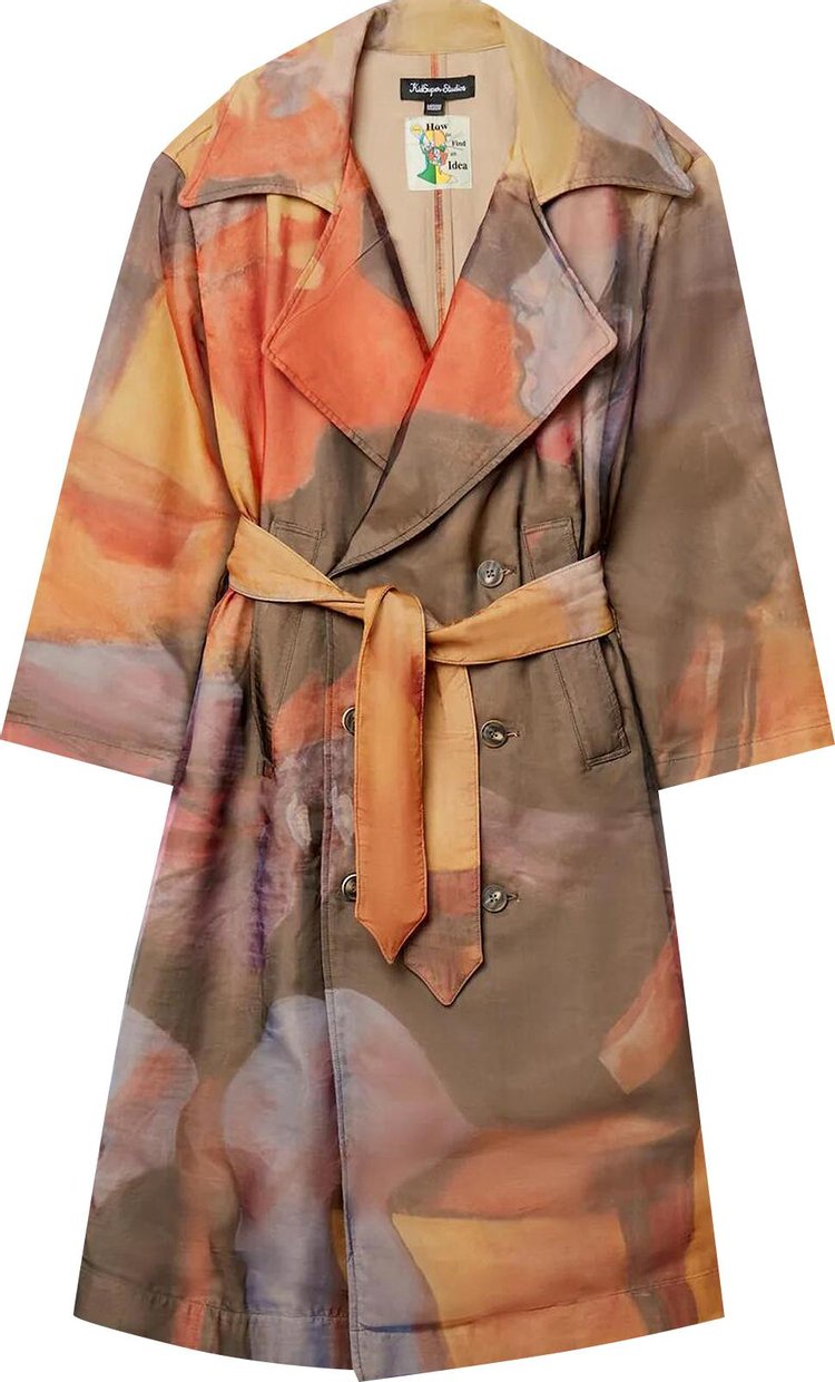 KidSuper Printed Trench Coat 'Multicolor'