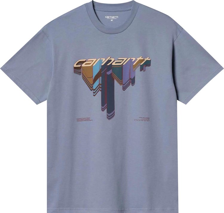 Carhartt WIP Short-Sleeve Diagram Script T-Shirt 'Bay Blue'