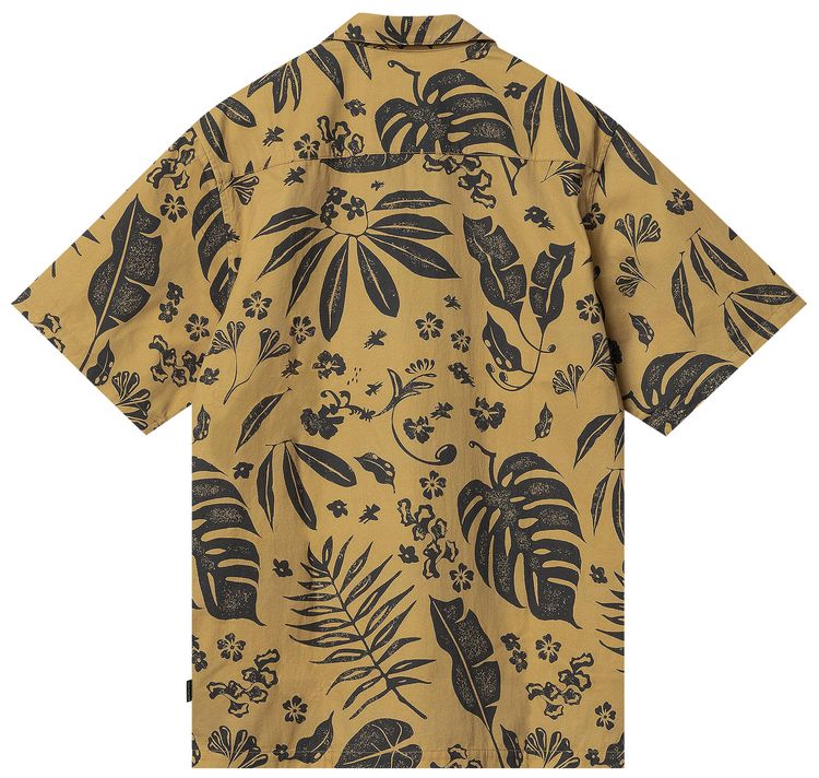 Carhartt WIP Short Sleeve Woodblock Shirt Woodblock PrintBourbon