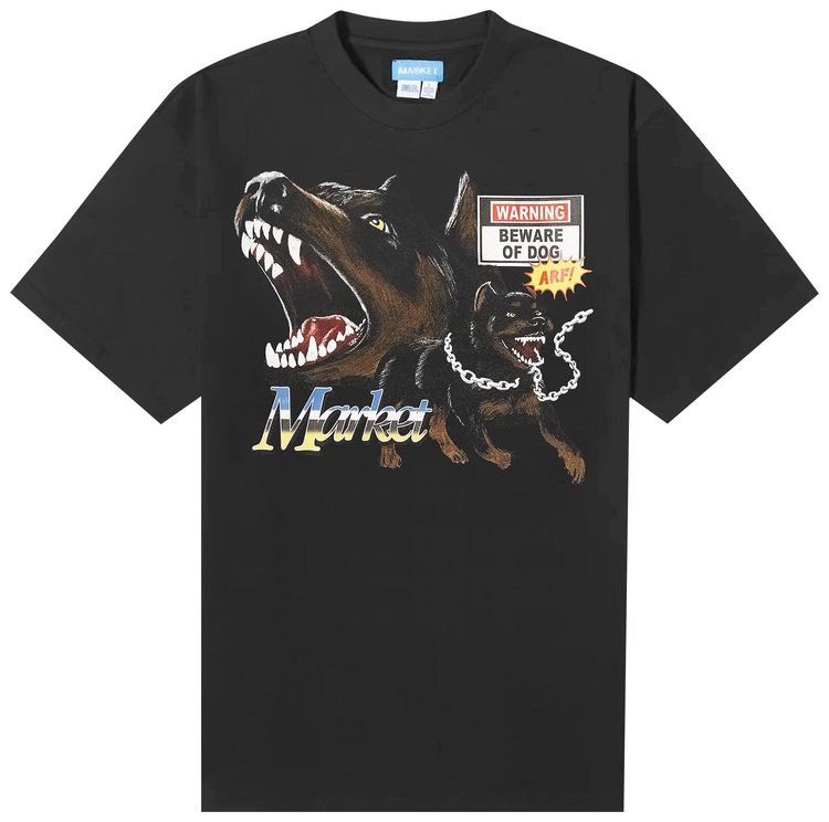 Market My Dogs Tee Washed Black