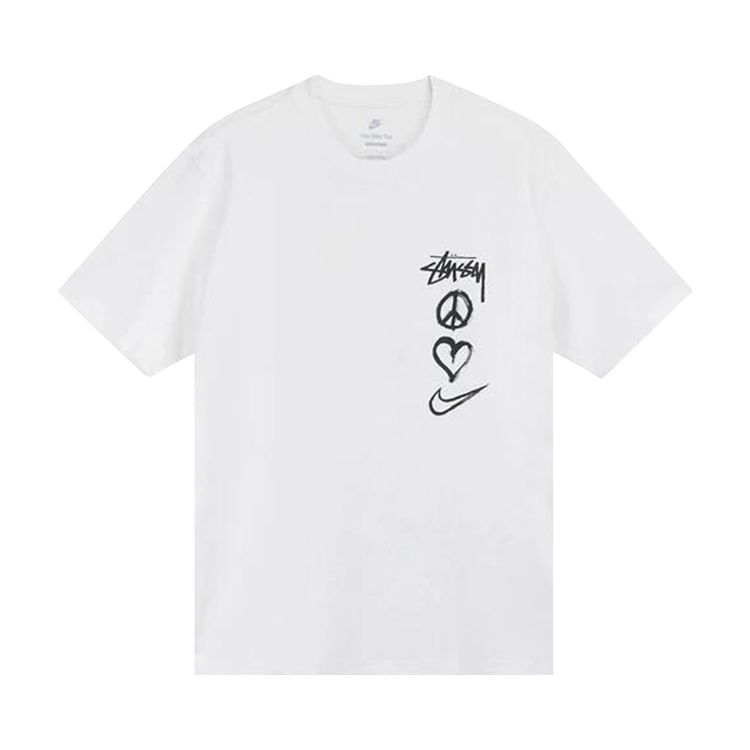 Nike x Stussy Peace Love Swoosh T Shirt Asia Sizing White