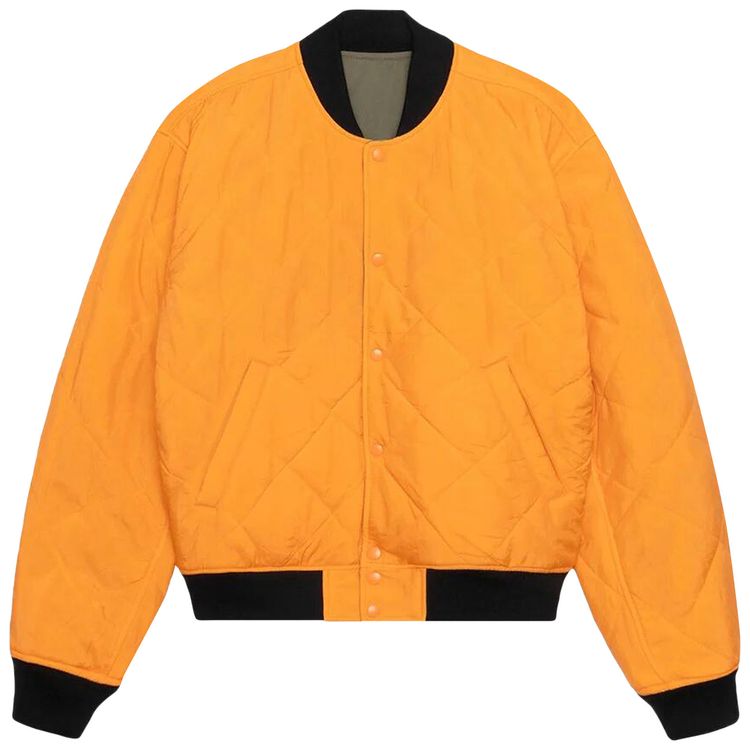 Stussy x Nike Reversible Varsity Jacket Asia Sizing Medium OliveBright Mandarin