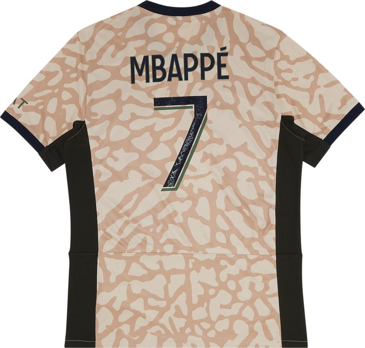 Paris Saint Germain Fourth Stadium Mbappe Jersey Tan