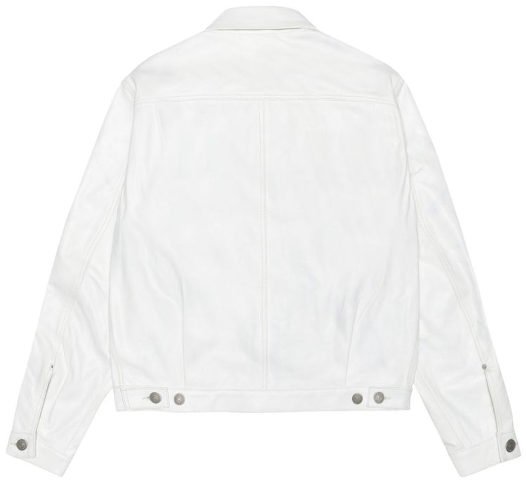 Stussy x Levis Leather Trucker Jacket Tofu