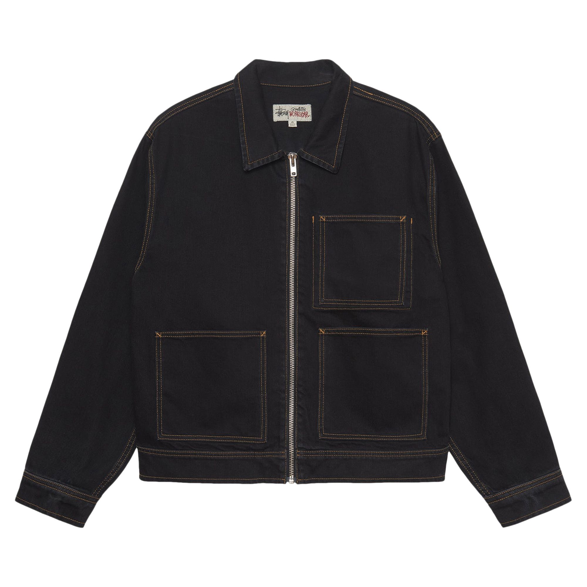 stussy ジャケット Buy Stussy Zip Work Jacket 'Washed Black' - 115682 WABK | GOAT