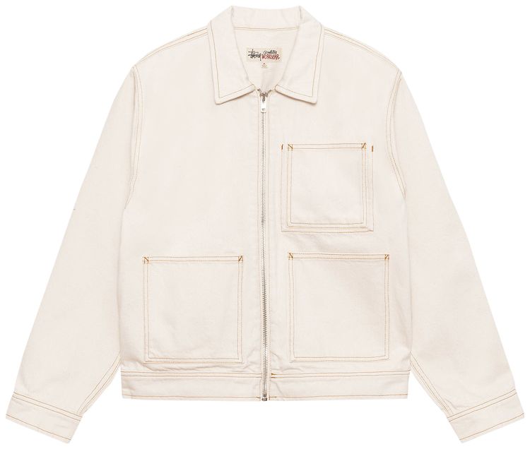 Stussy Zip Work Jacket Natural