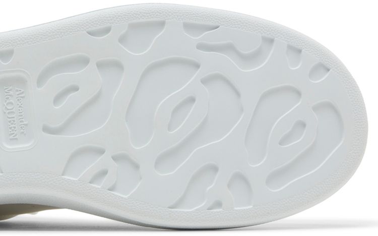 Alexander McQueen Oversized Sneaker Faded Heel   White Black Silver