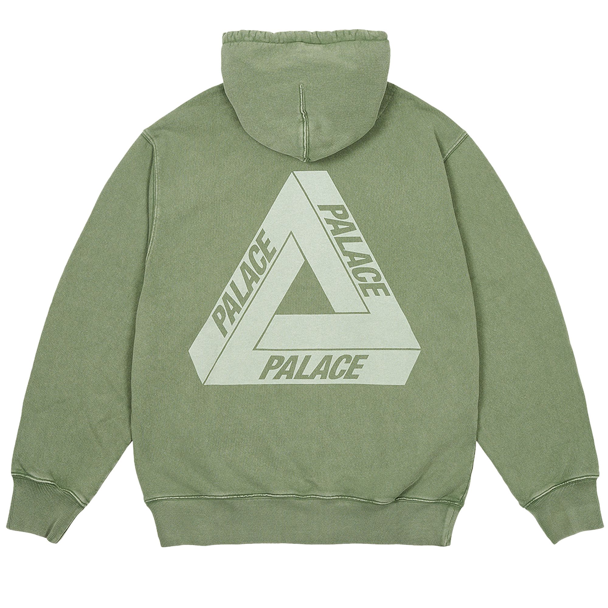 Buy Palace Pigment Wash Tri-Ferg Hood 'Green' - P26CS097 | GOAT