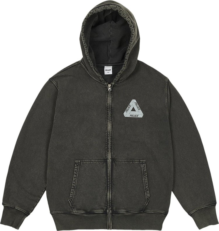 Palace Pigment Wash Tri-Ferg Hood 'Black'