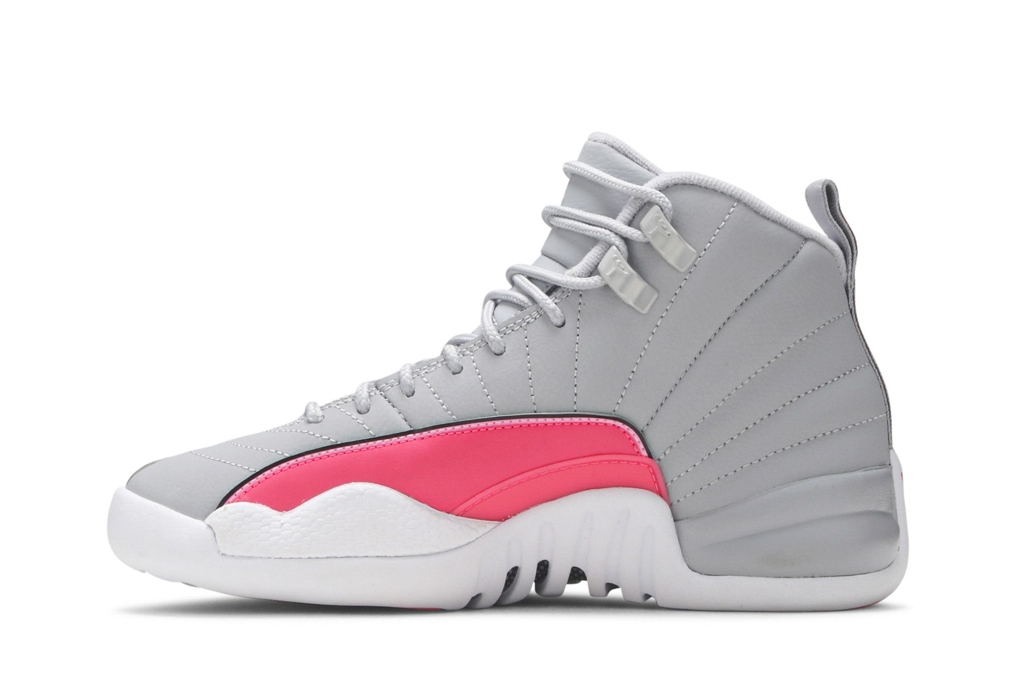 Air jordan 12 pink and grey sales
