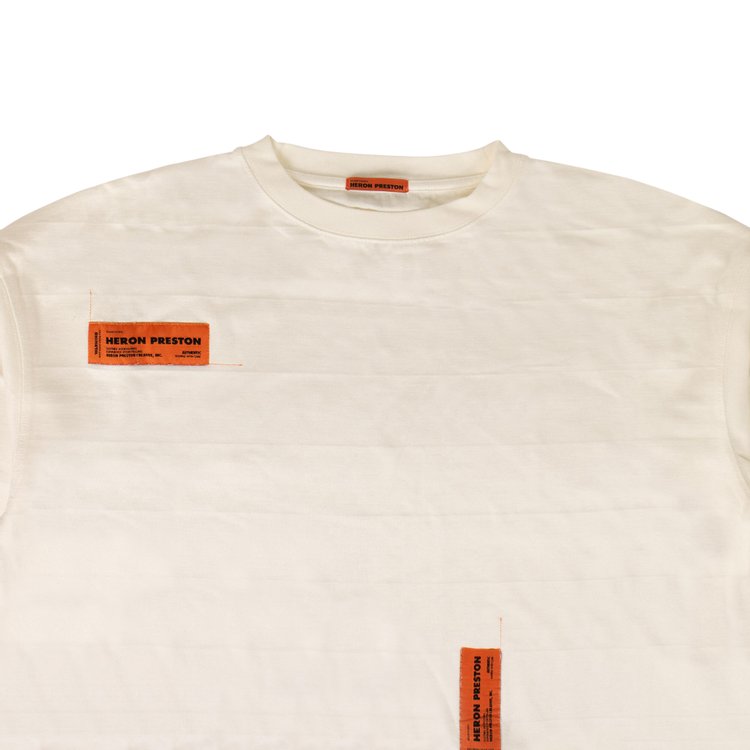 Heron Preston Crazy Label Long Sleeve T Shirt Off White