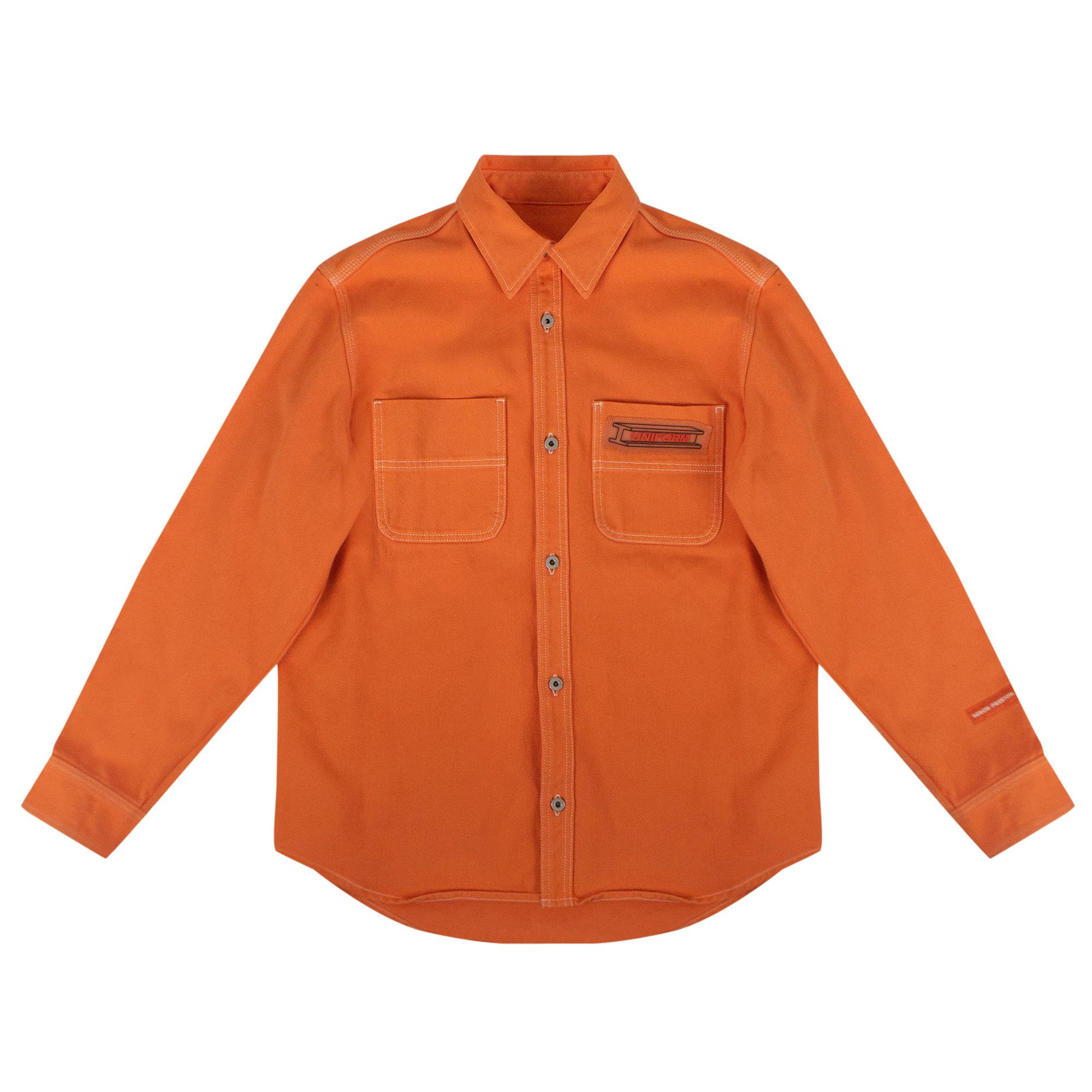 Buy Heron Preston Canvas Uniform Shirt 'Bright Orange