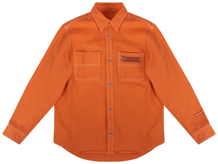 Heron Preston Canvas Uniform Shirt Bright Orange