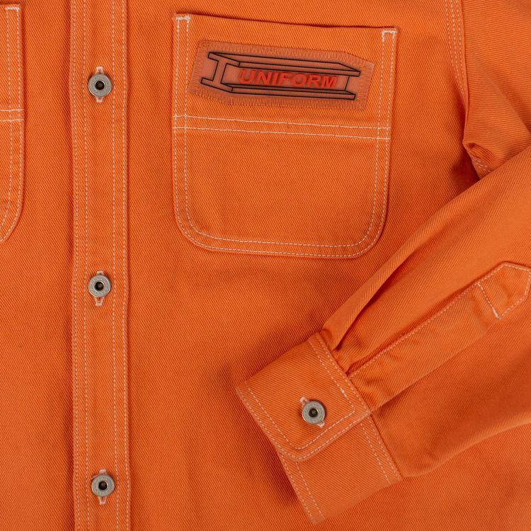 Heron Preston Canvas Uniform Shirt Bright Orange