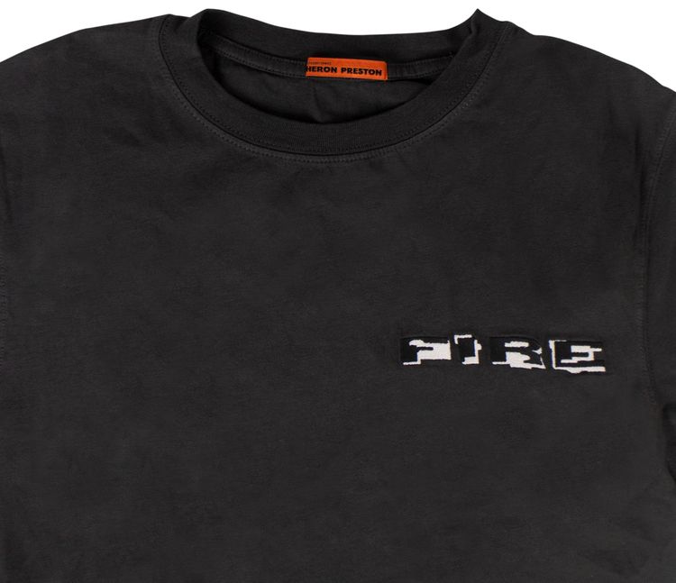 Heron Preston Fire Short Sleeve T Shirt Grey