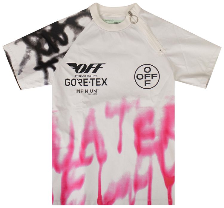 Off White Goretex Graffiti Short Sleeve T Shirt Multi Color