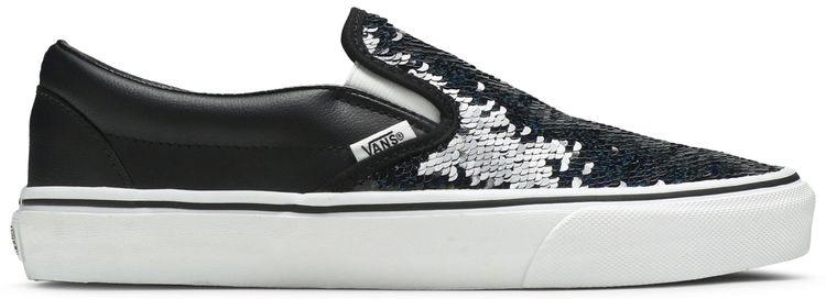 Vans Wmns Classic Slip On Flipping Sequins   Black Checkerboard