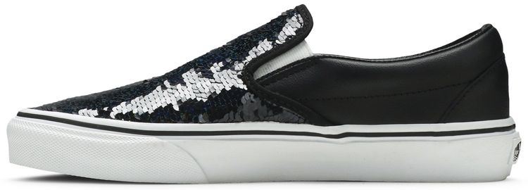 Vans Wmns Classic Slip On Flipping Sequins   Black Checkerboard