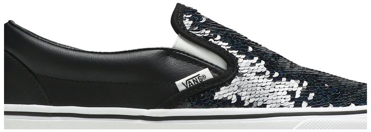 Vans Wmns Classic Slip On Flipping Sequins   Black Checkerboard