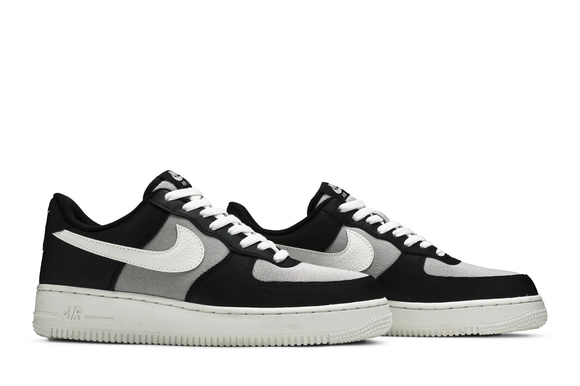 nike air force 1 black white grey