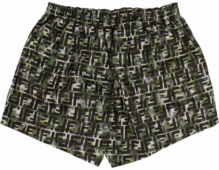 Fendi FF Camo Swim Short BlackGreen Camo