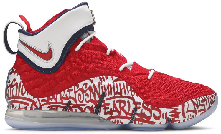 Nike LeBron 17 LeBron 4 Red Graffiti