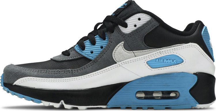 Air Max 90 Leather GS Black Dark Grey