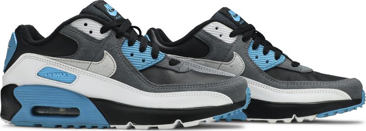 Air Max 90 Leather GS Black Dark Grey