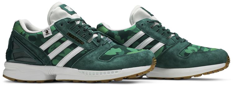 BAPE x Undefeated x adidas ZX 8000 A ZX Series Green Camo