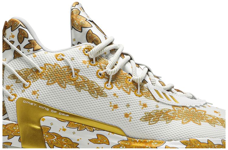 Ric Flair x adidas Dame 7 White Gold Metallic
