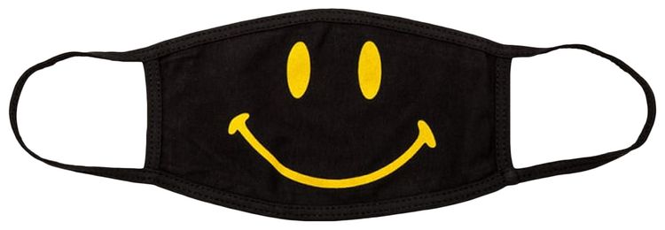 Chinatown Market Smiley Face Mask Black