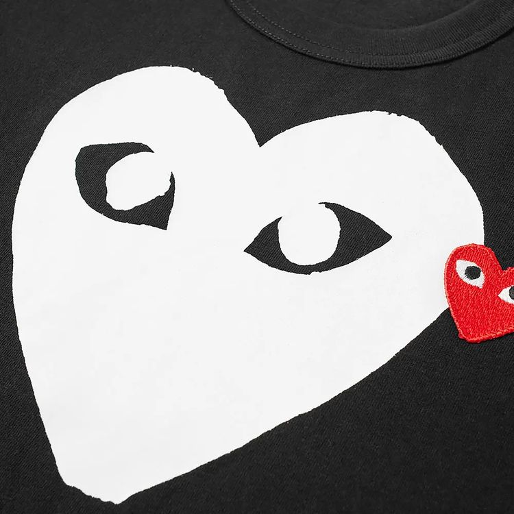Comme des Garcons PLAY Big Heart T Shirt Black