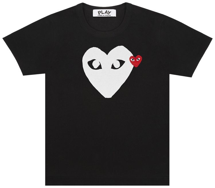 Comme des Garcons PLAY Big Heart T Shirt Black