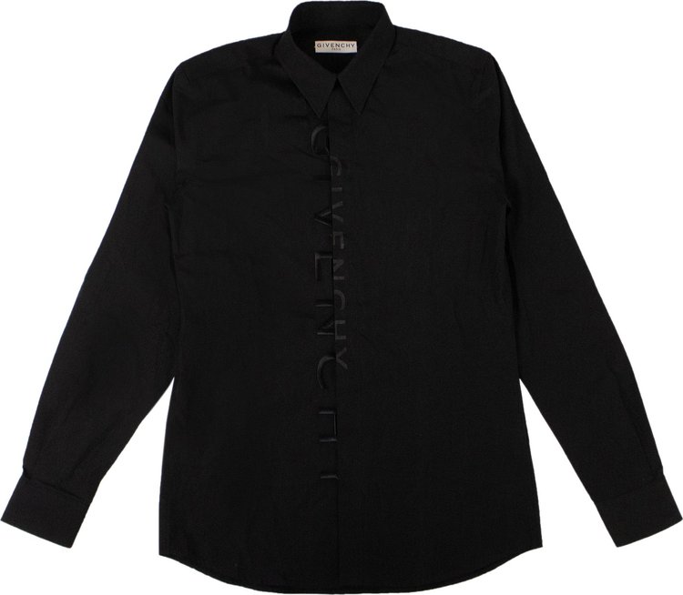 Givenchy Split Logo Button Down Shirt 'Black'