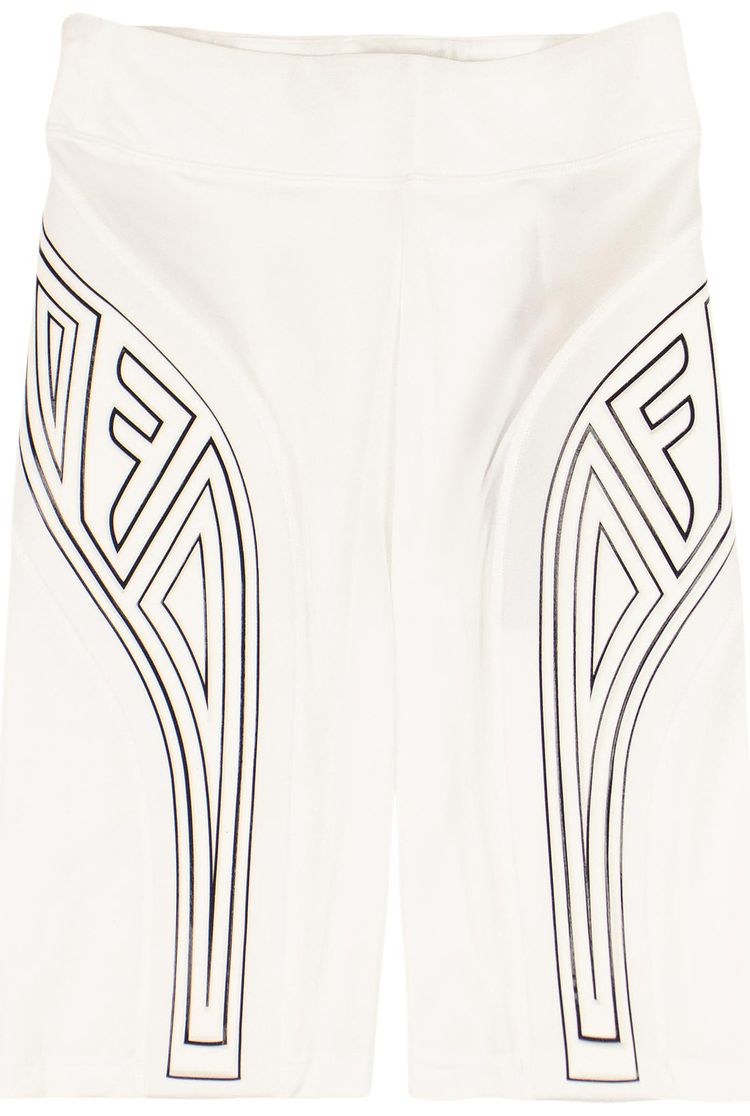 Fendi Graphic Logo Cycling Shorts White