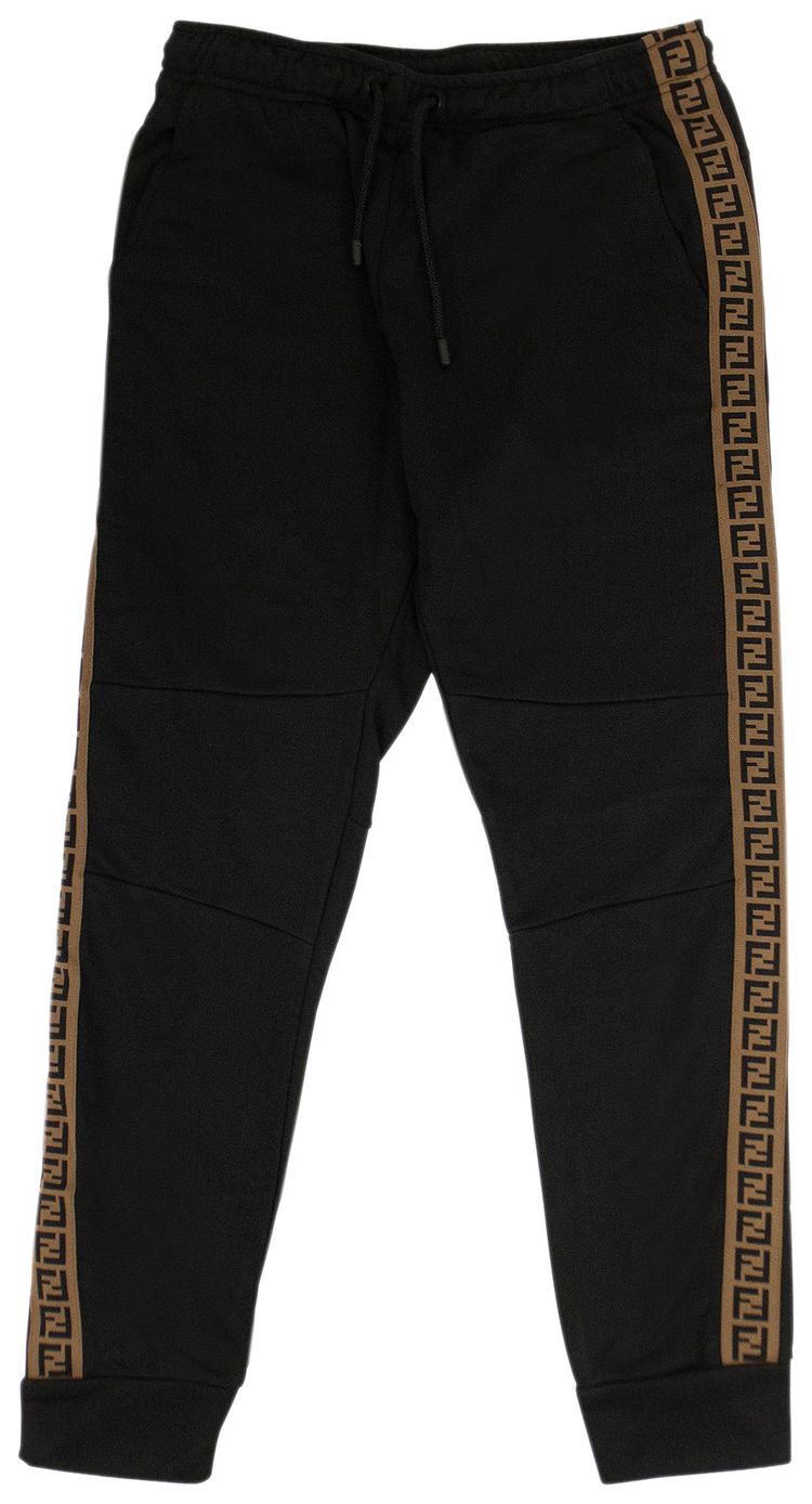 Fendi Logo Tape Sweatpants Black